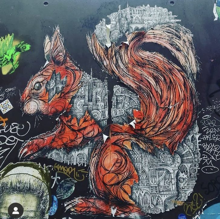 Écureuil architecturel d'Ardif à Paris — Street art de Ardif à Paris