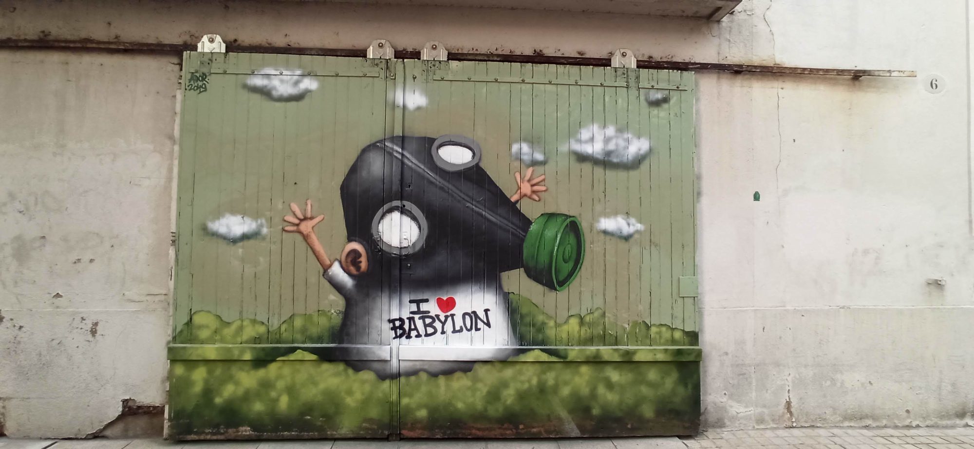 I Love Babylon - Masked Child by Ador — Street art by Ador in Nantes
