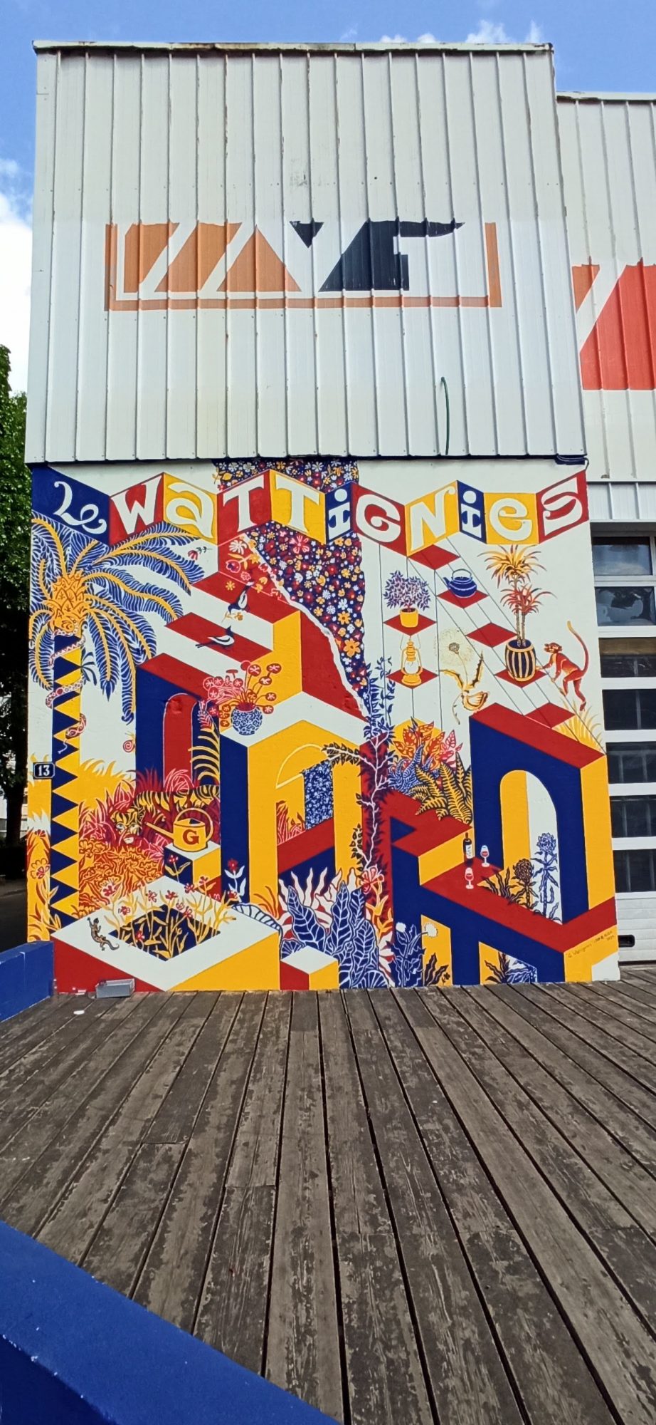Le Wattignies - Isometric Mural — Street art in Nantes