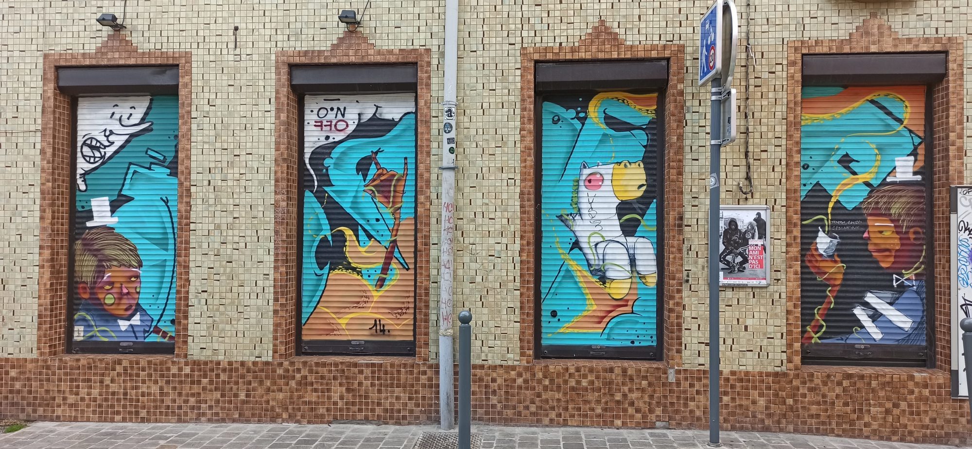 Abstract Mural on Lille Shutters — Street art in Lille
