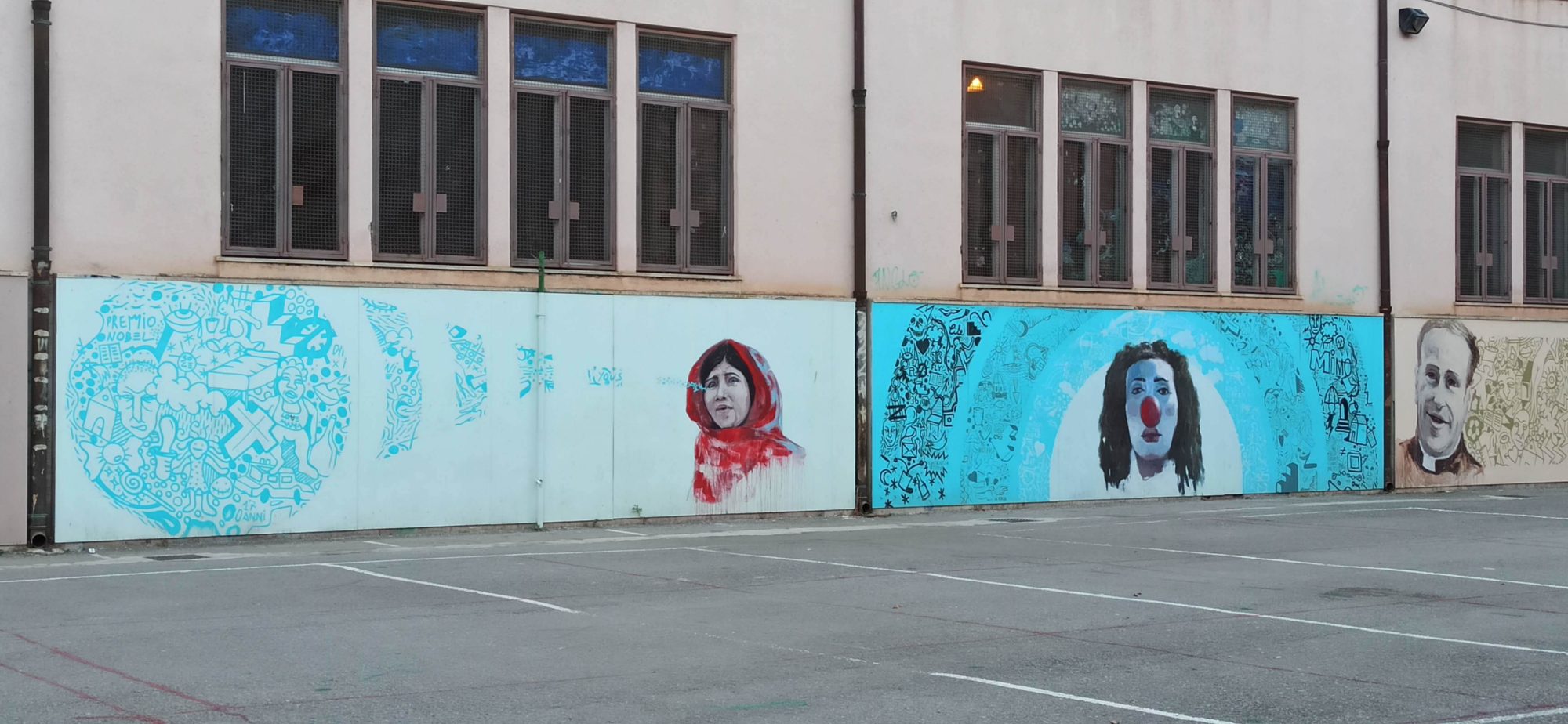 Portraits de figures de paix à Palerme — Street art à Palermo