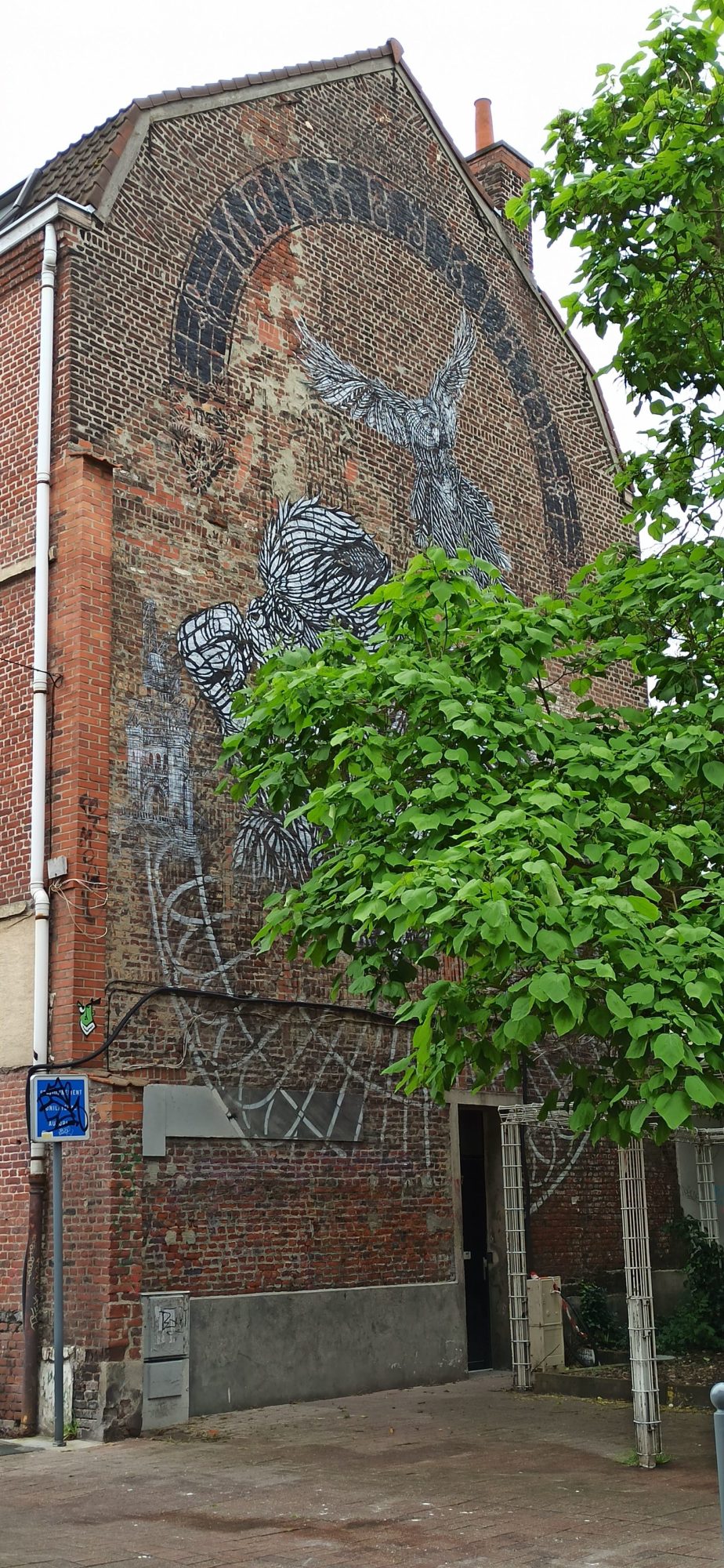 Grande fresque Monkey Bird à Lille — Street art de Monkey Bird à Lille