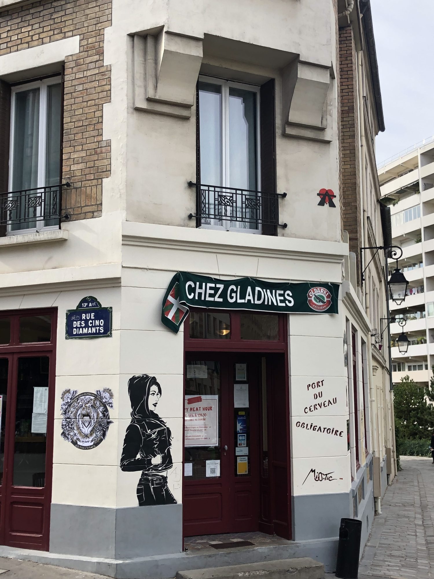 Miss Tic et A2 rue de l'Espérance — Street art de A2, Miss tic à Paris
