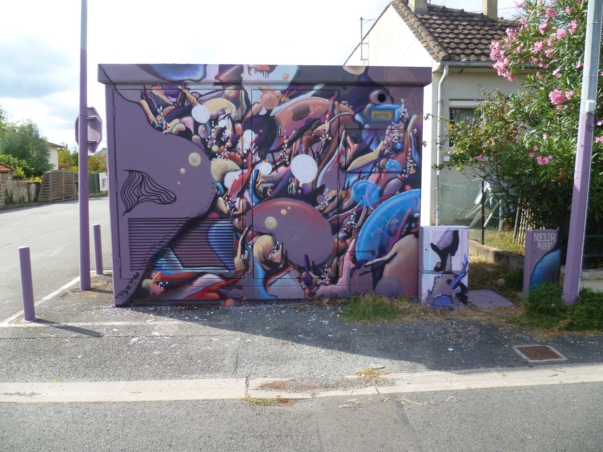 Univers Psychédélique sur Coffret Électrique — Street art à Trélissac