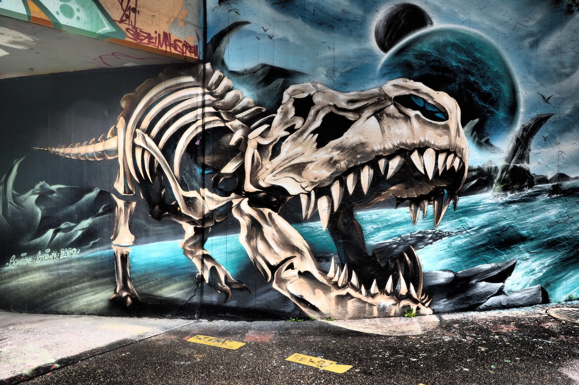 T-Rex Basiliensis — Street art in Basel