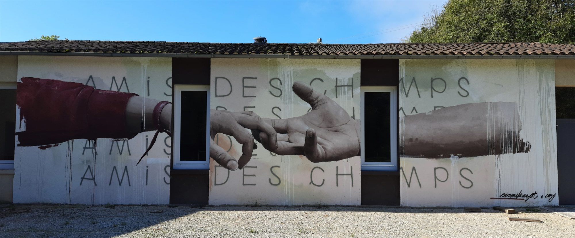 Friends of the Fields by Sismikazot — Street art by Sismikazot in Cornac