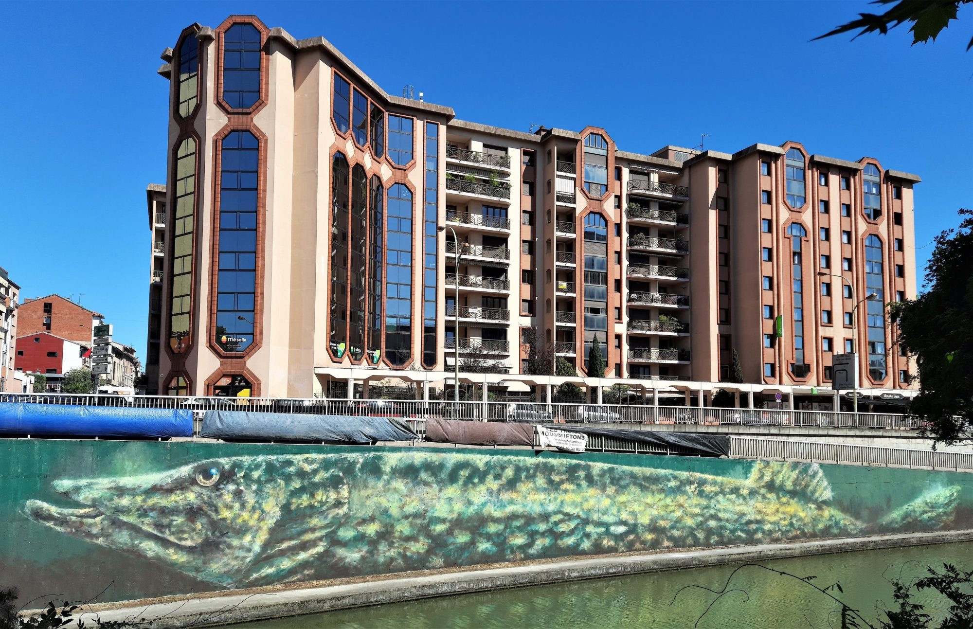 Pike in the Canal by Sandrot — Street art by Sandrot in Toulouse