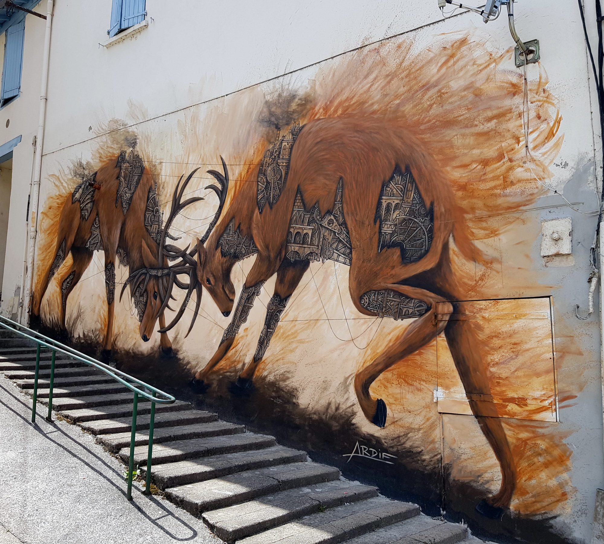 Mecanimals Deer by Ardif — Street art by Ardif in Decazeville