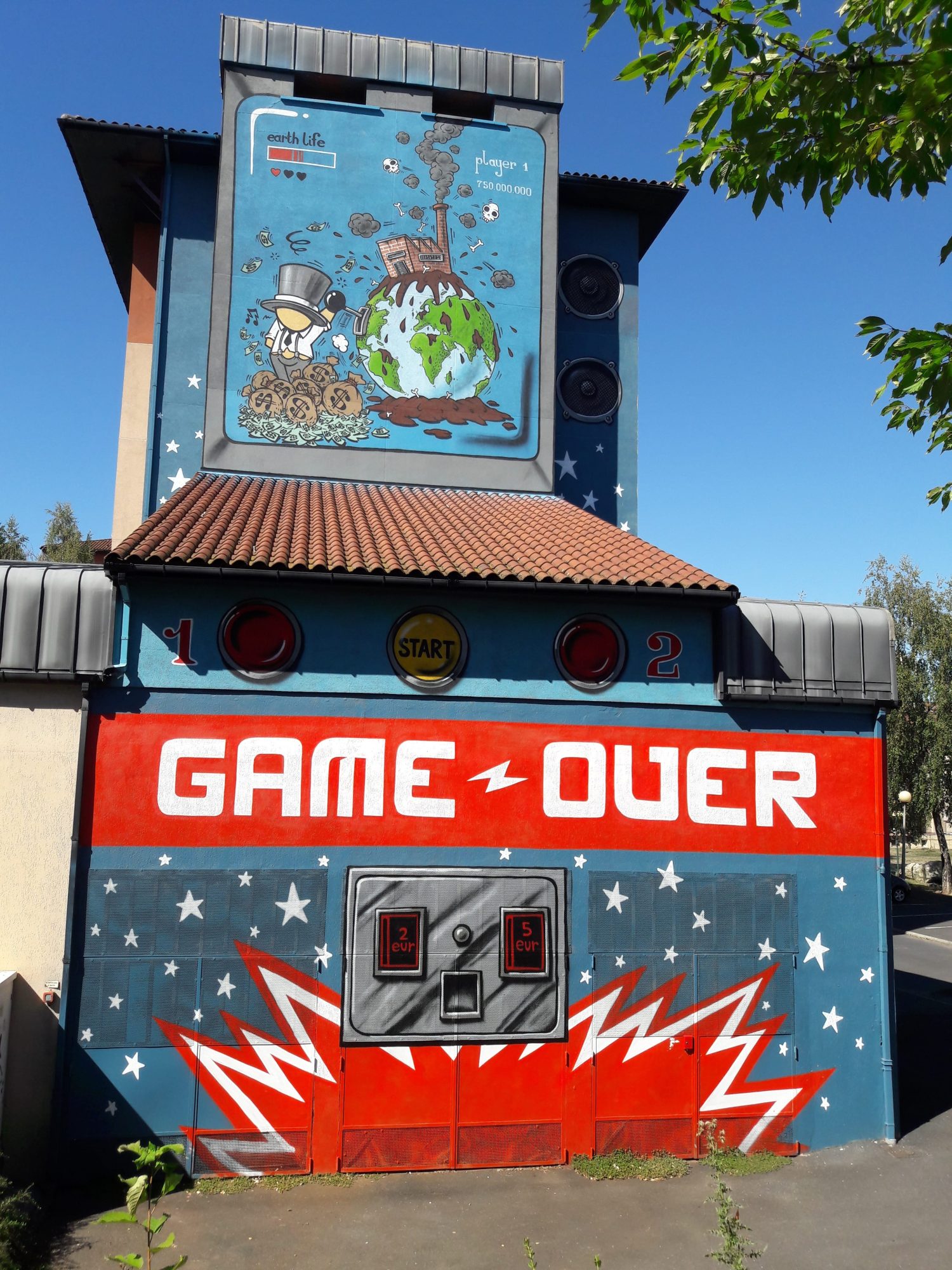 Retro Arcade Game Over Artwork — Street art by Jace in Aurillac
