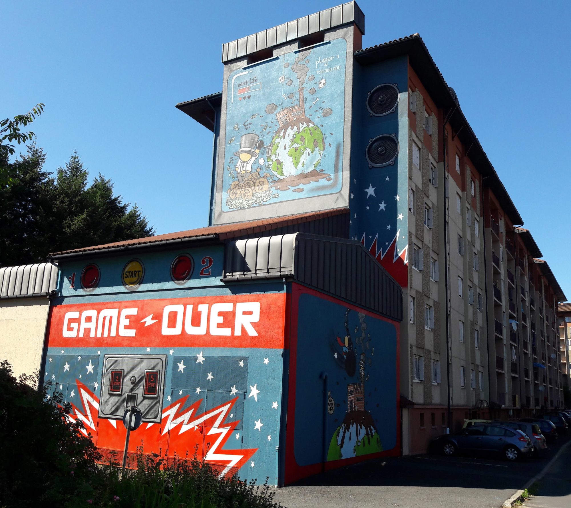 Retro Arcade Game Over Artwork — Street art by Jace in Aurillac