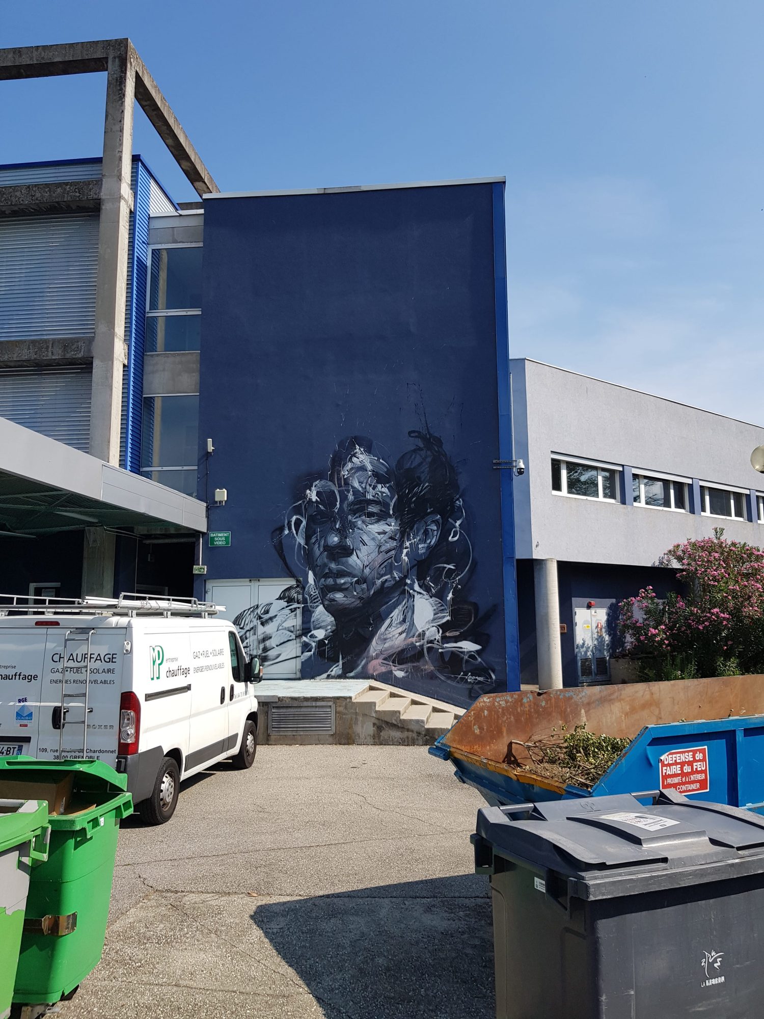 Hopare's Monumental Portrait — Street art by Hopare in Échirolles