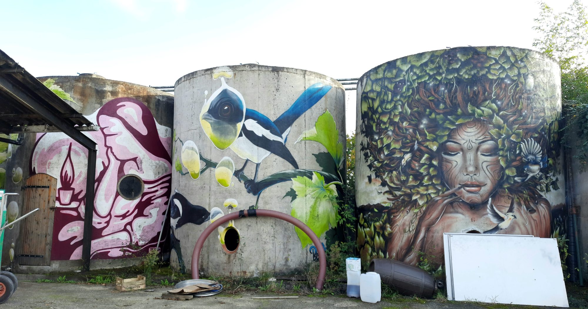 Femme aux cheveux de nature — Street art de Doudou style à Éauze