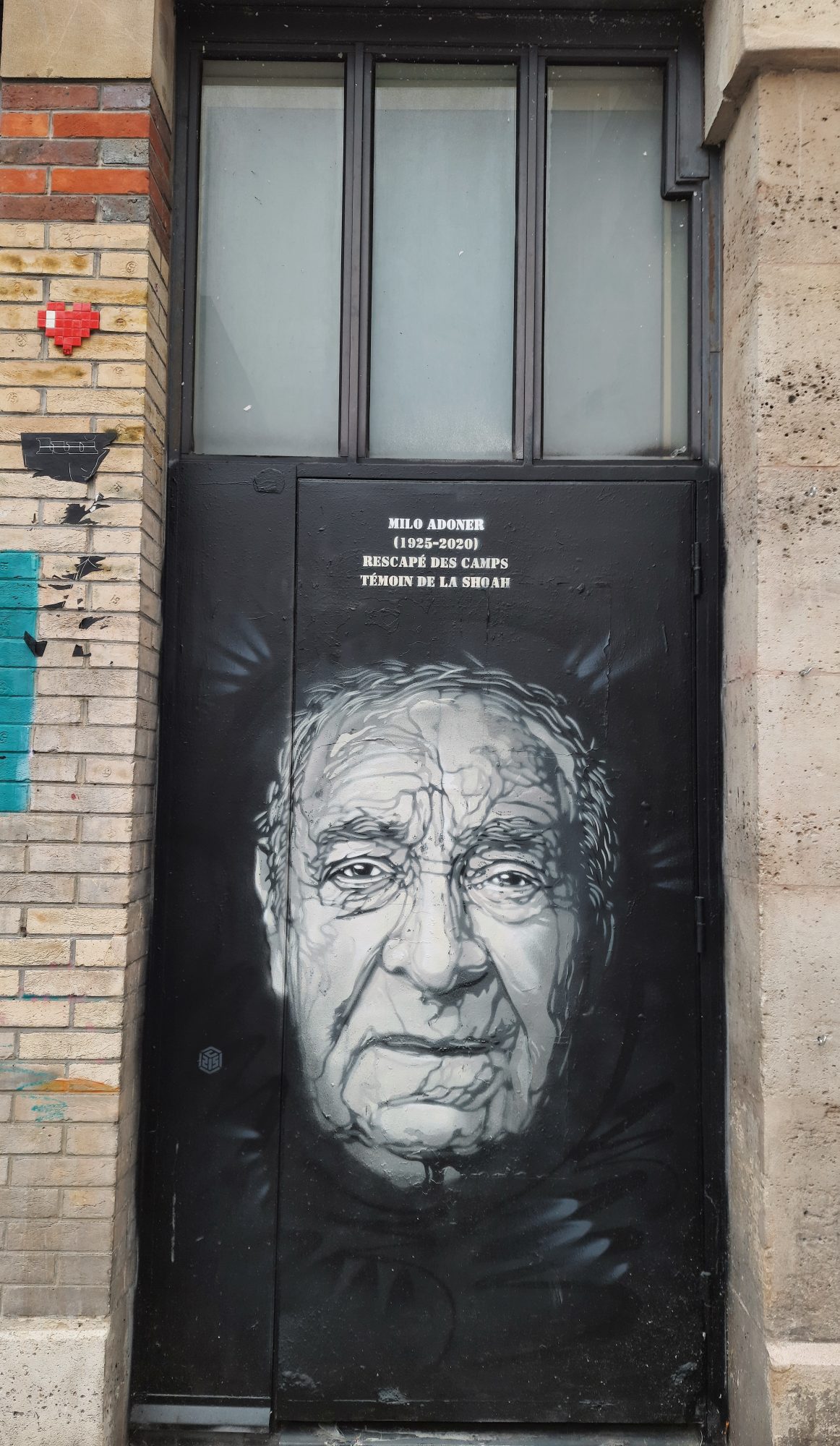 Milo Adoner, Camp Survivor — Street art by C215 in Paris