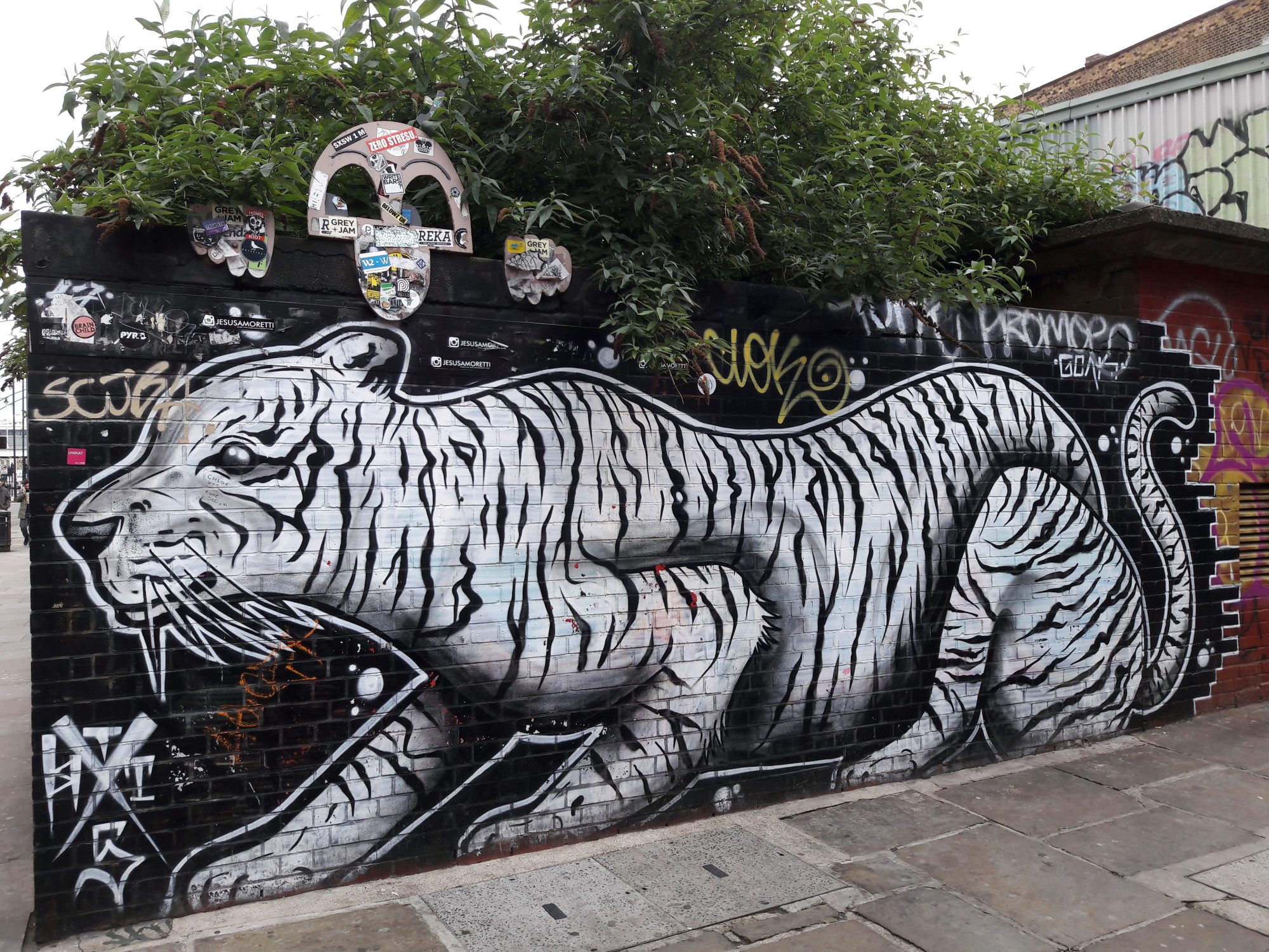 Tigre blanc par ThisOne — Street art de ThisOne à London
