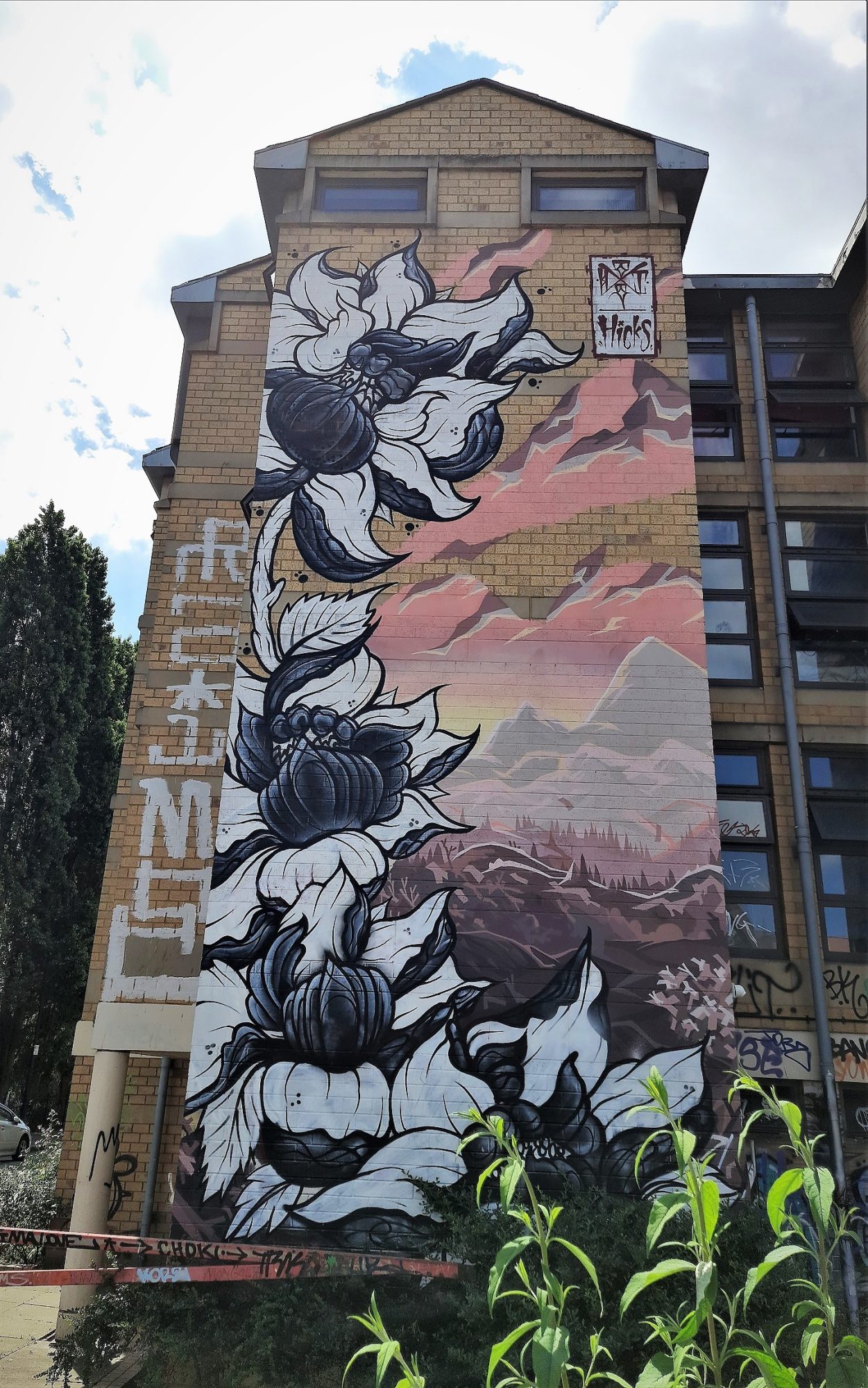 Flowers and Landscape by ThisOne — Street art by ThisOne in London