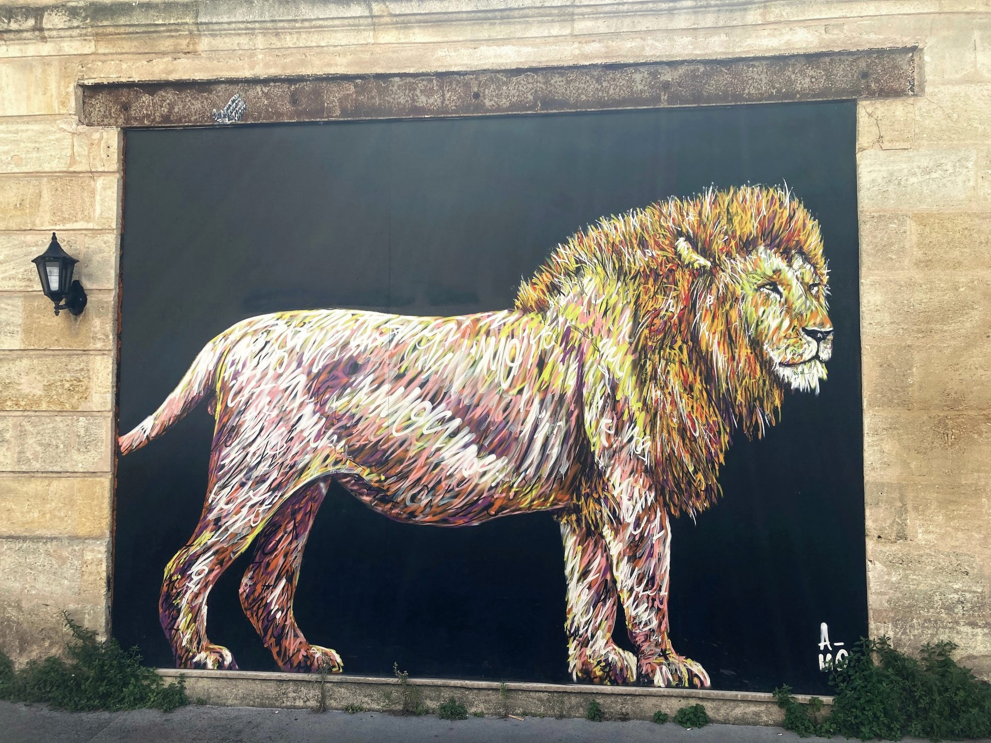 Lion Blanc Majestueux — Street art de A-mo à Bordeaux