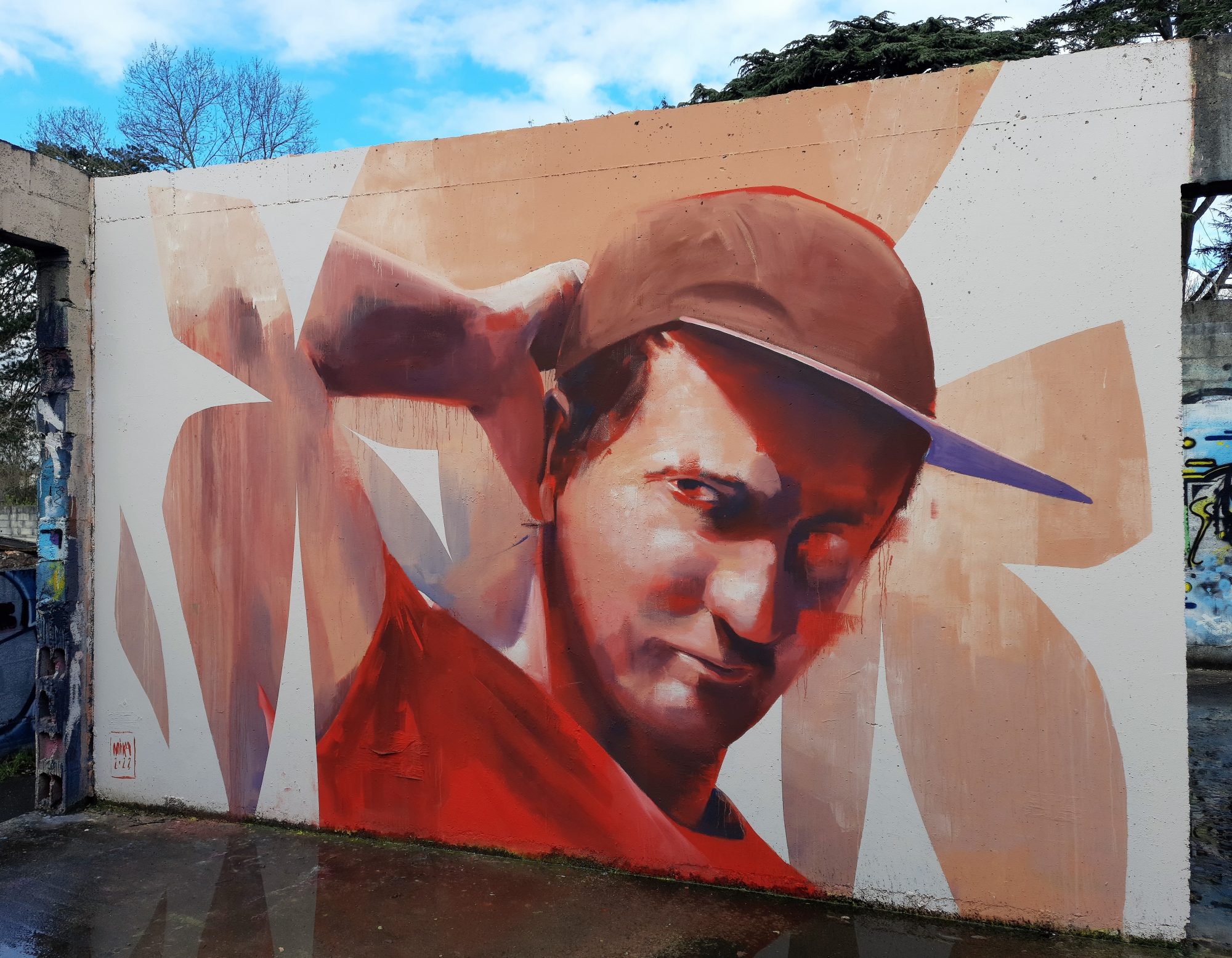Fragmented Portrait — Street art by Mika in Floirac