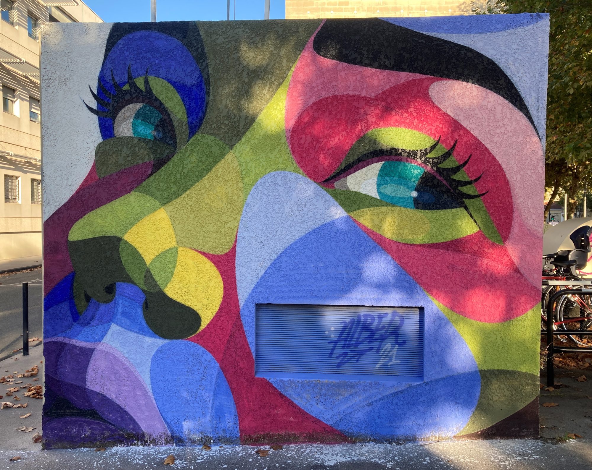 Visage coloré par Alber — Street art de Alber à Bordeaux
