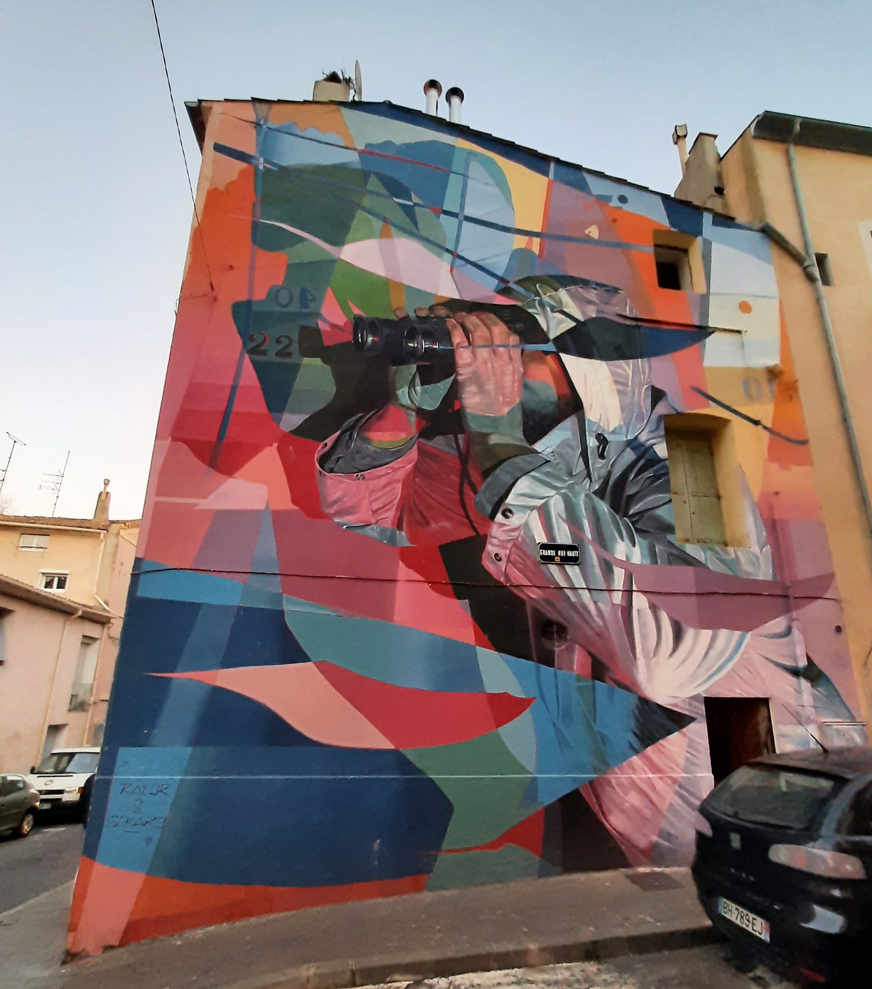 Sckaro - Explosive portrait by Ratur in Sète — Street art by Ratur, Sckaro in Sète