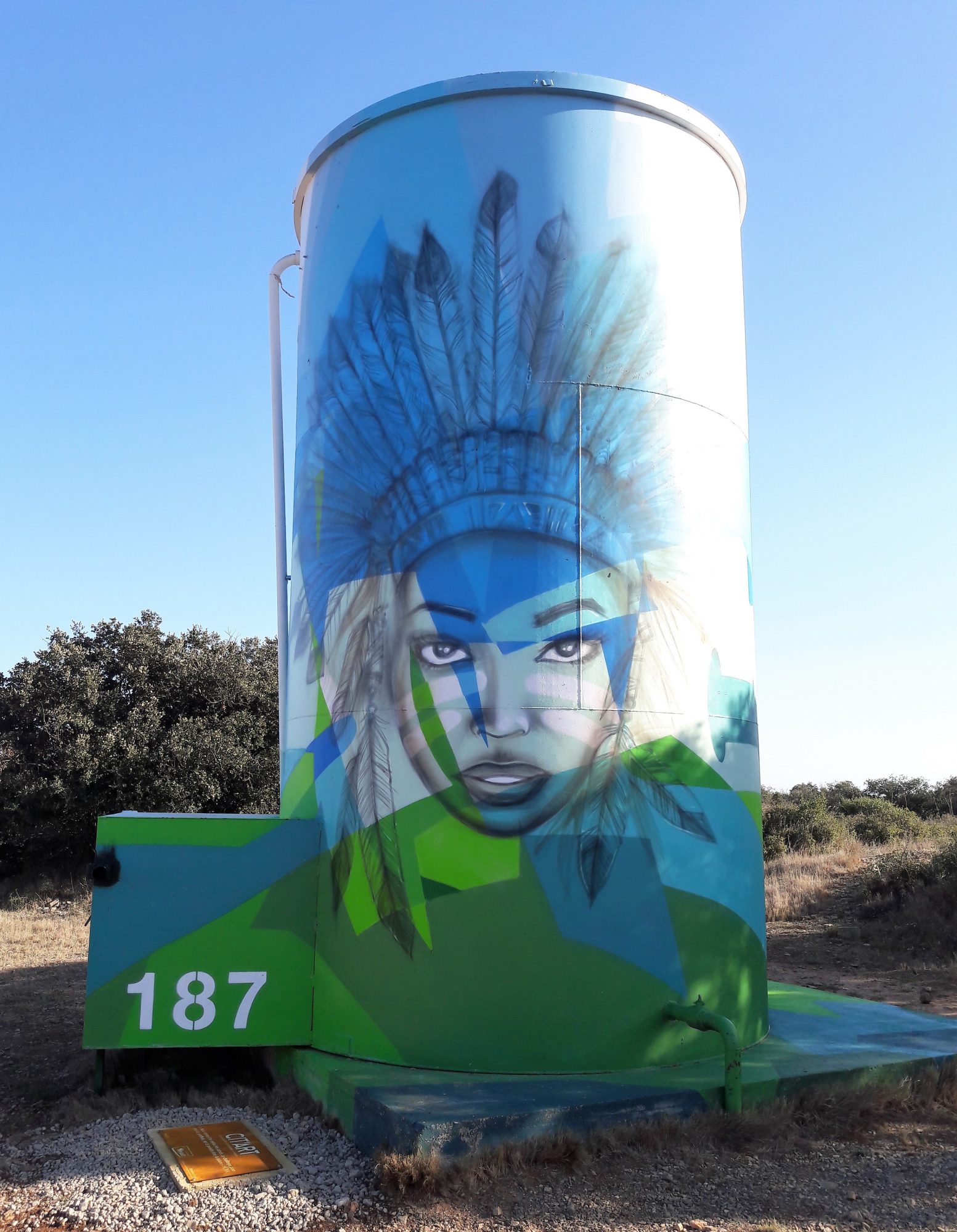 Native American Portrait by Honck — Street art by Honck in Gigean