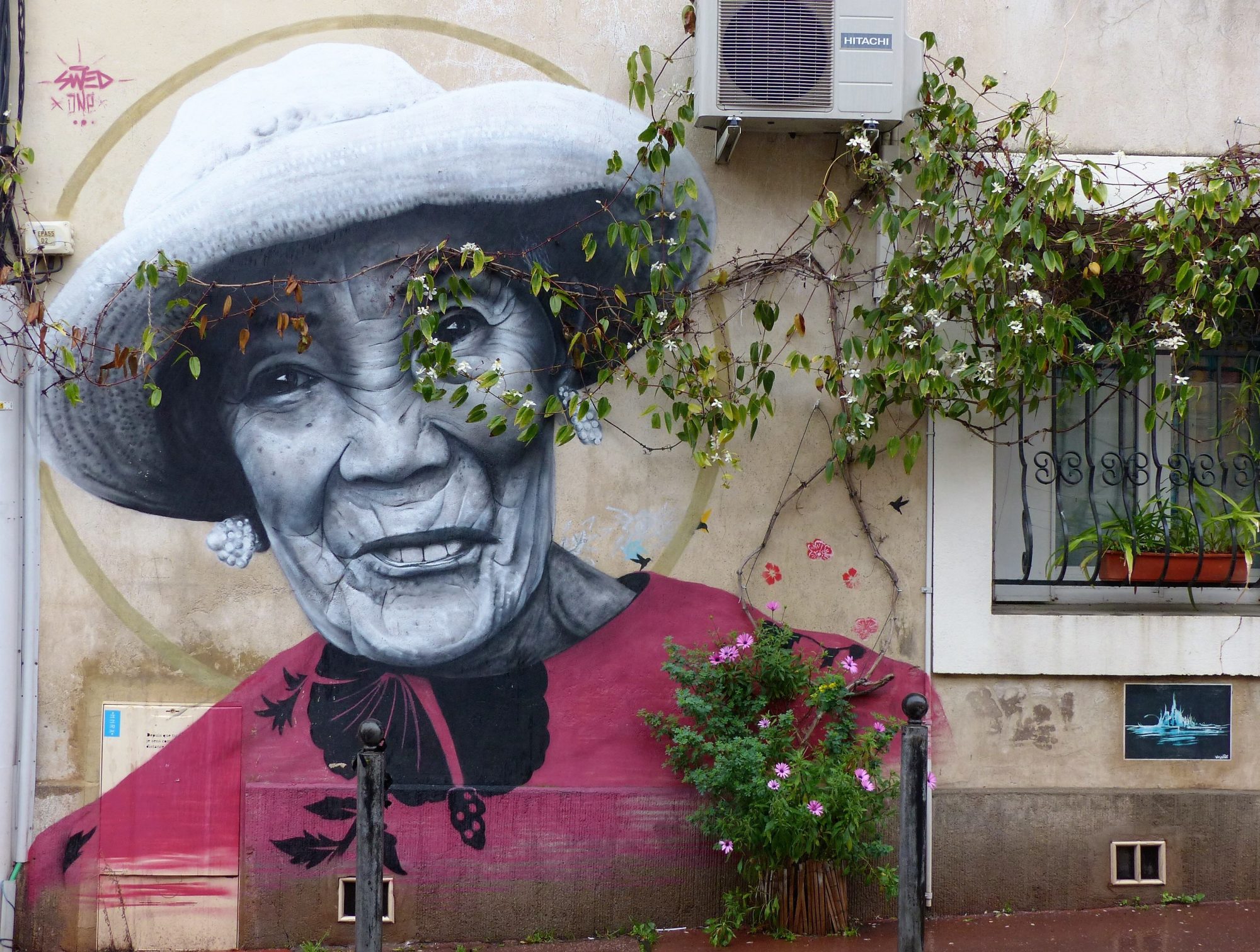 Portrait de dame asiatique par SWED ONER — Street art de SWED ONER à Montpellier