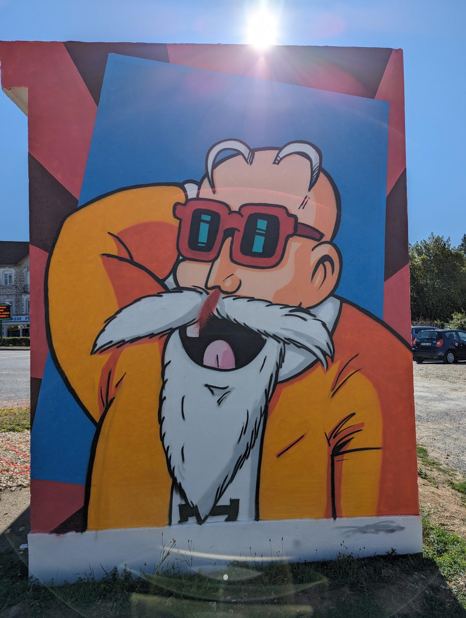 Goku Dragon Ball à Nontron — Street art de Marcel Champion à Nontron