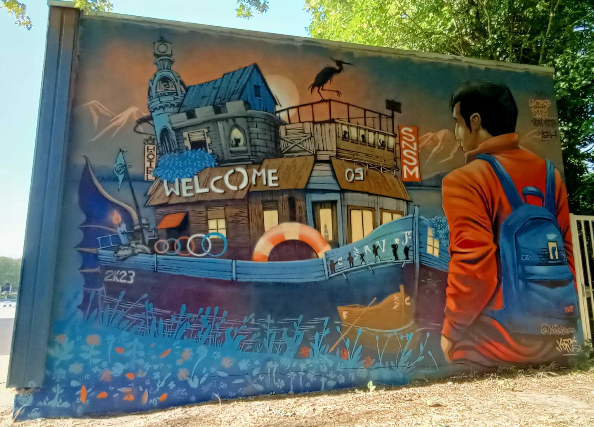 Snsm — Street art by Kafé Korsé in Nantes