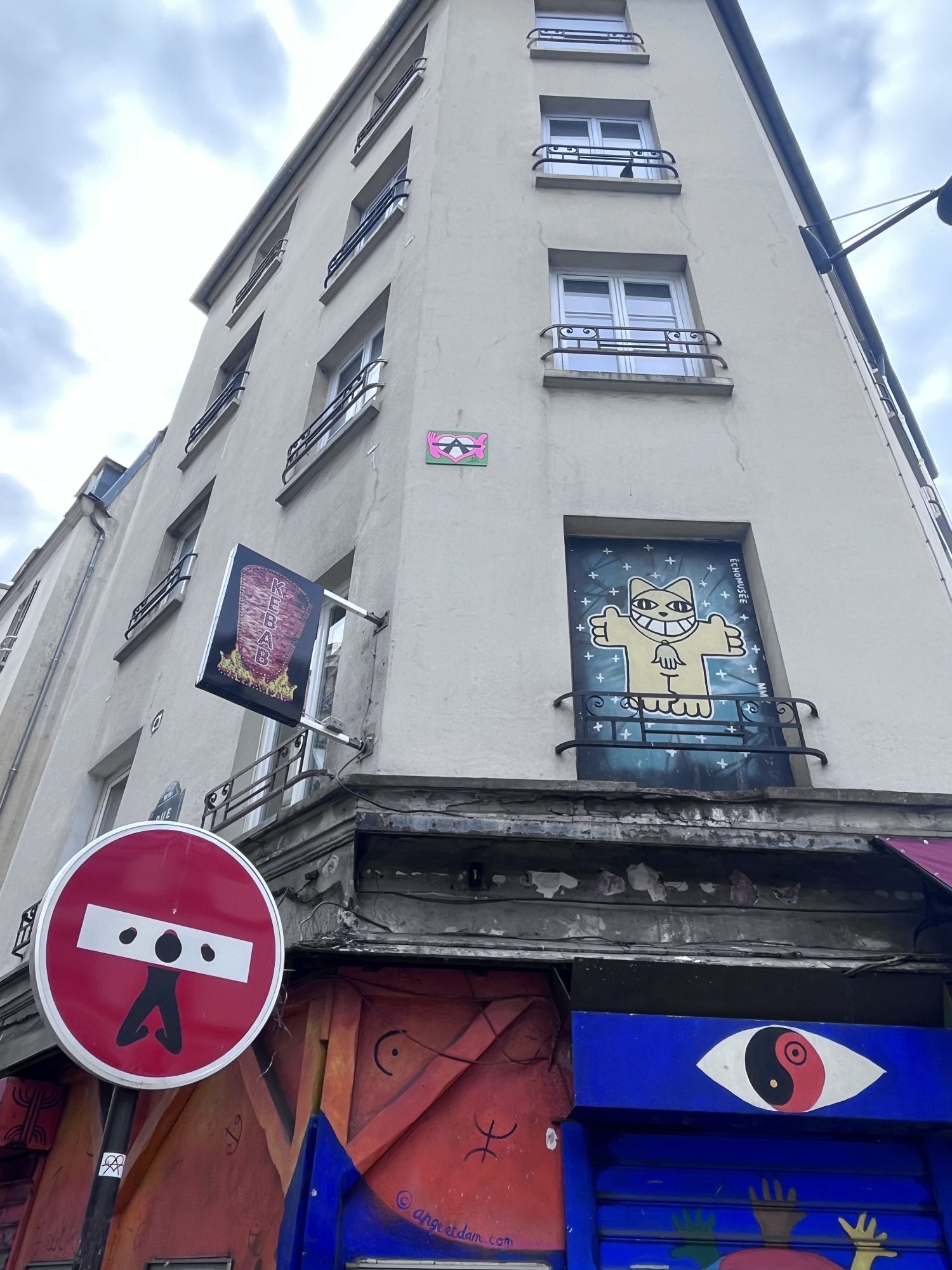 Masked Cat by A2 — Street art by A2, Clet, M. Chat in Paris
