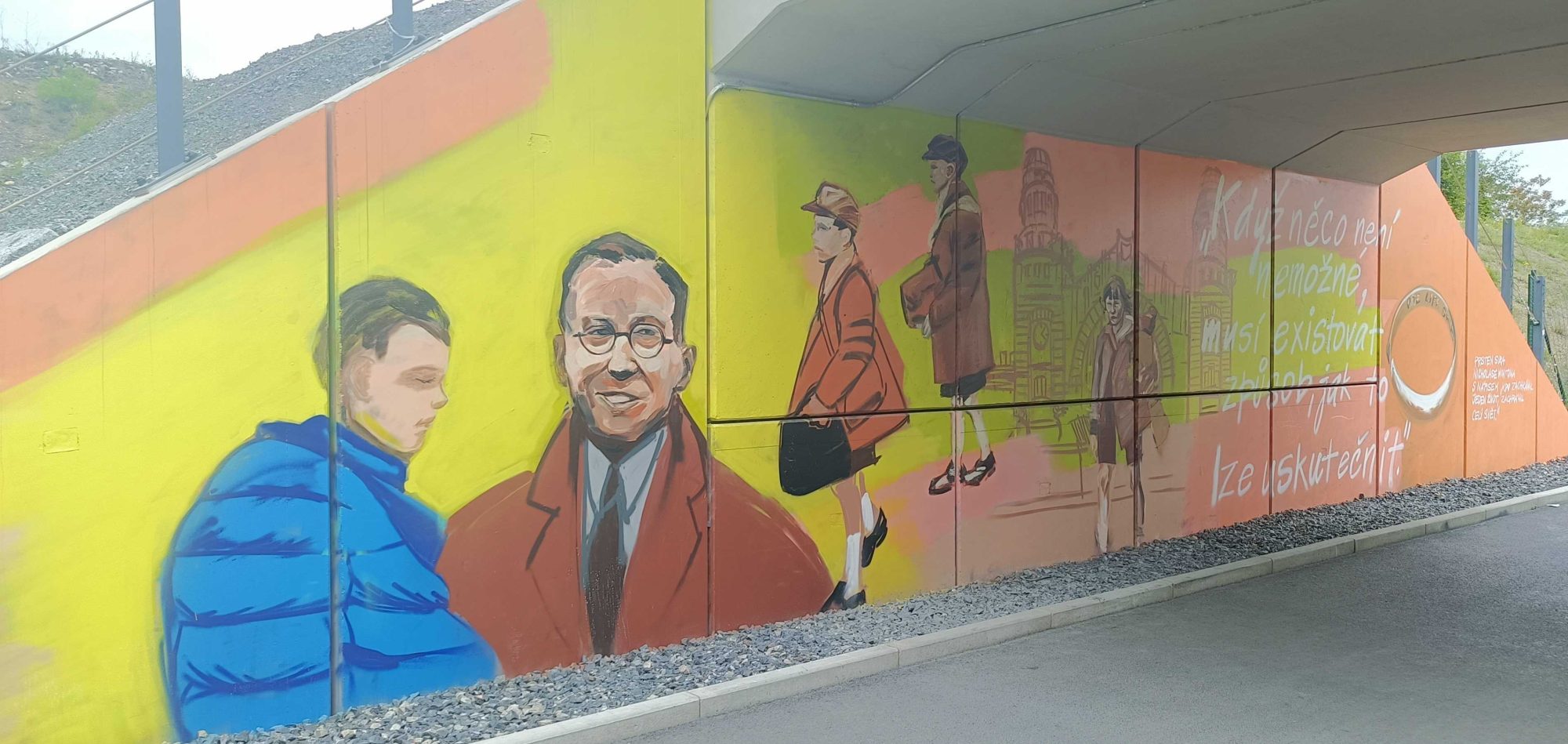Winton Mural - Narrative — Street art by Toy_Box in Prague