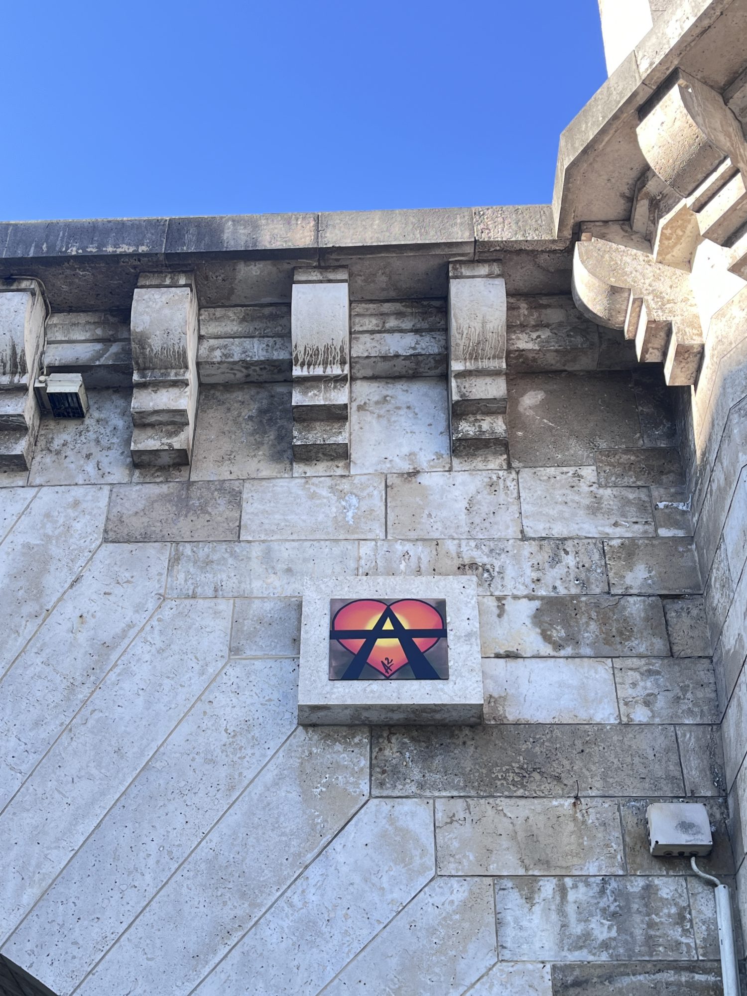 Anarchist Heart — Street art by A2 in Paris