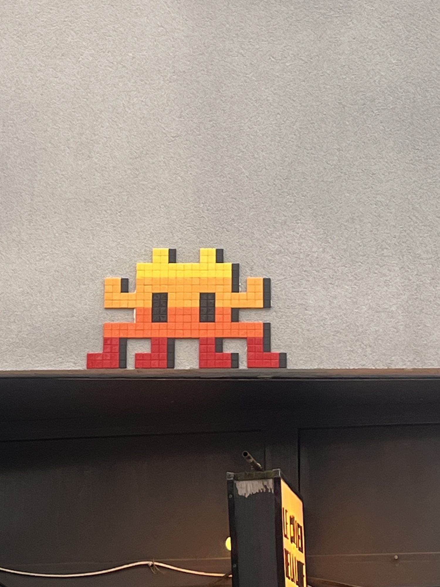 Fire Space Invader by Invader in Paris — Street art by Invader in Paris
