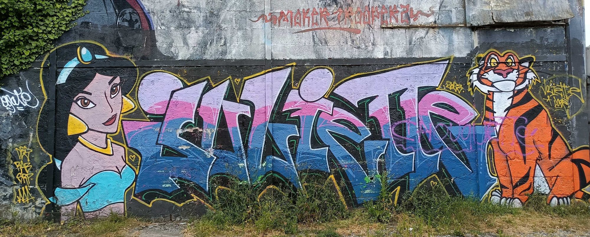 Jasmine et Rajah - hommage Disney — Street art à Redon