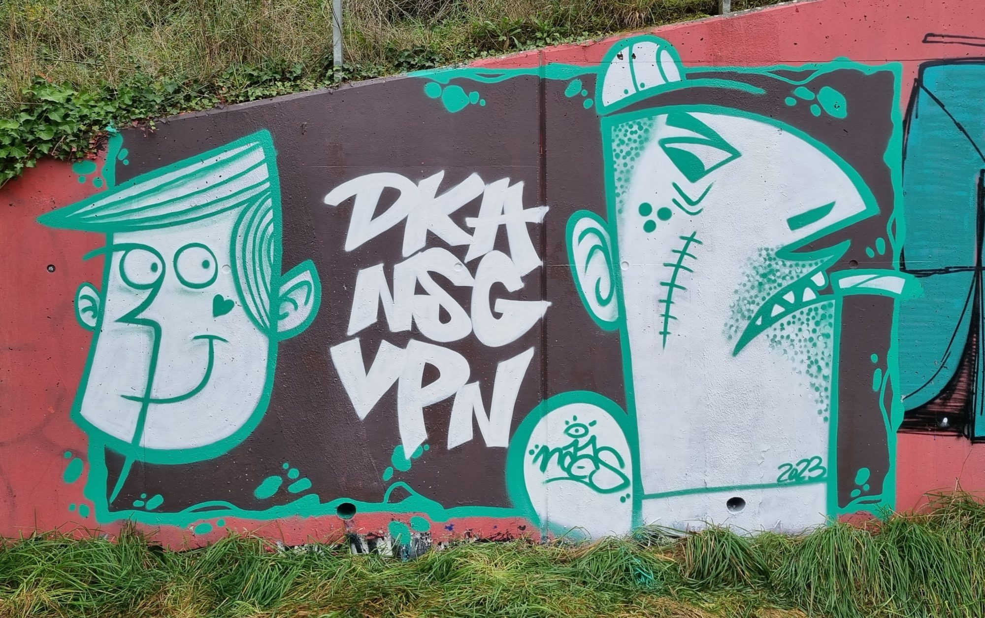 Personnages DKA NSG et VPN — Street art à Angers