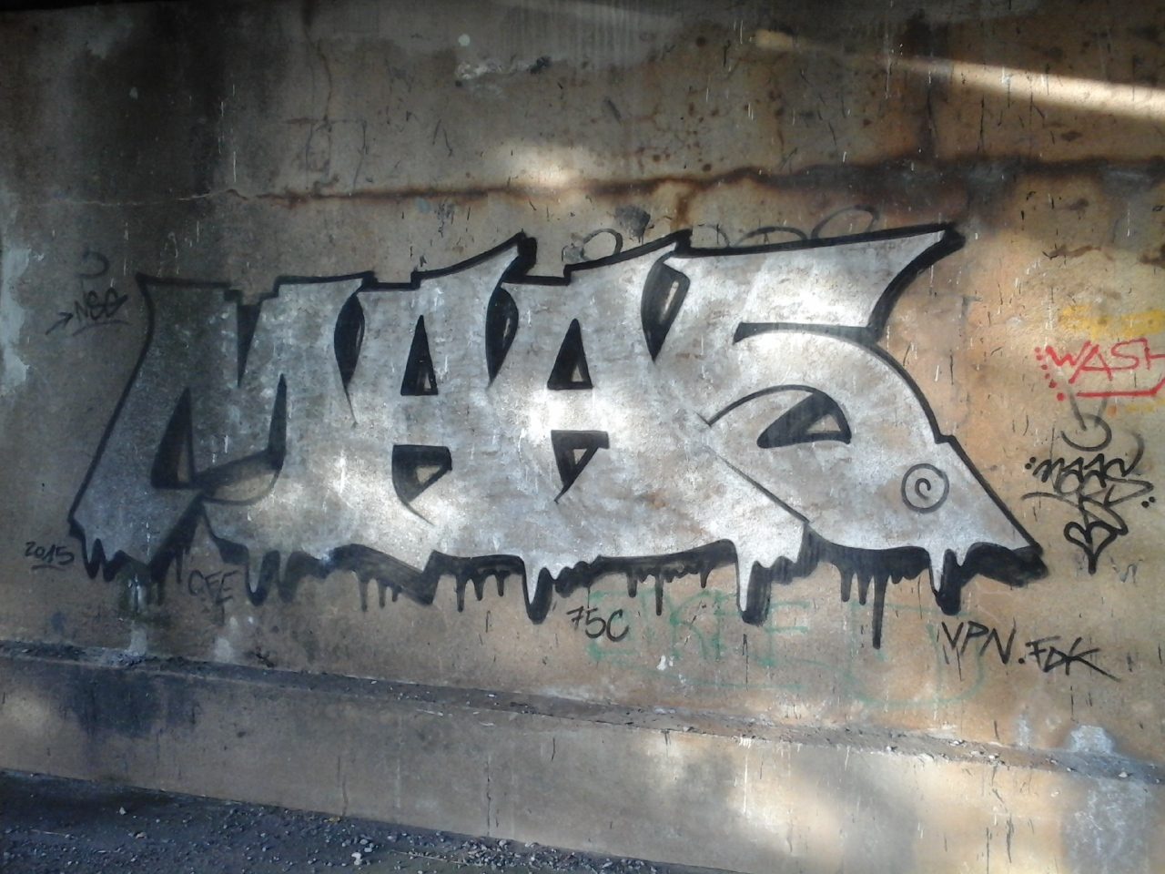 MAAS Black and White Graffiti — Street art by Maas in Mauges-sur-Loire