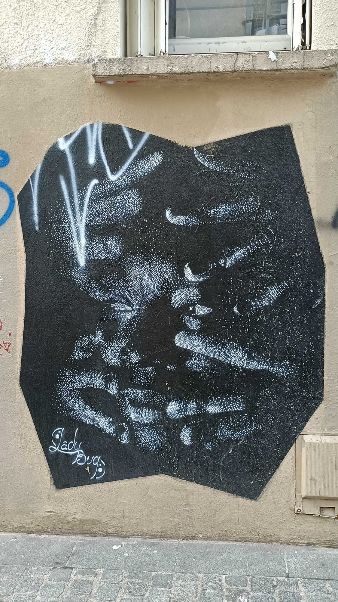 Hyperrealistic Portrait by Lady Bug — Street art by Lady bug in Paris
