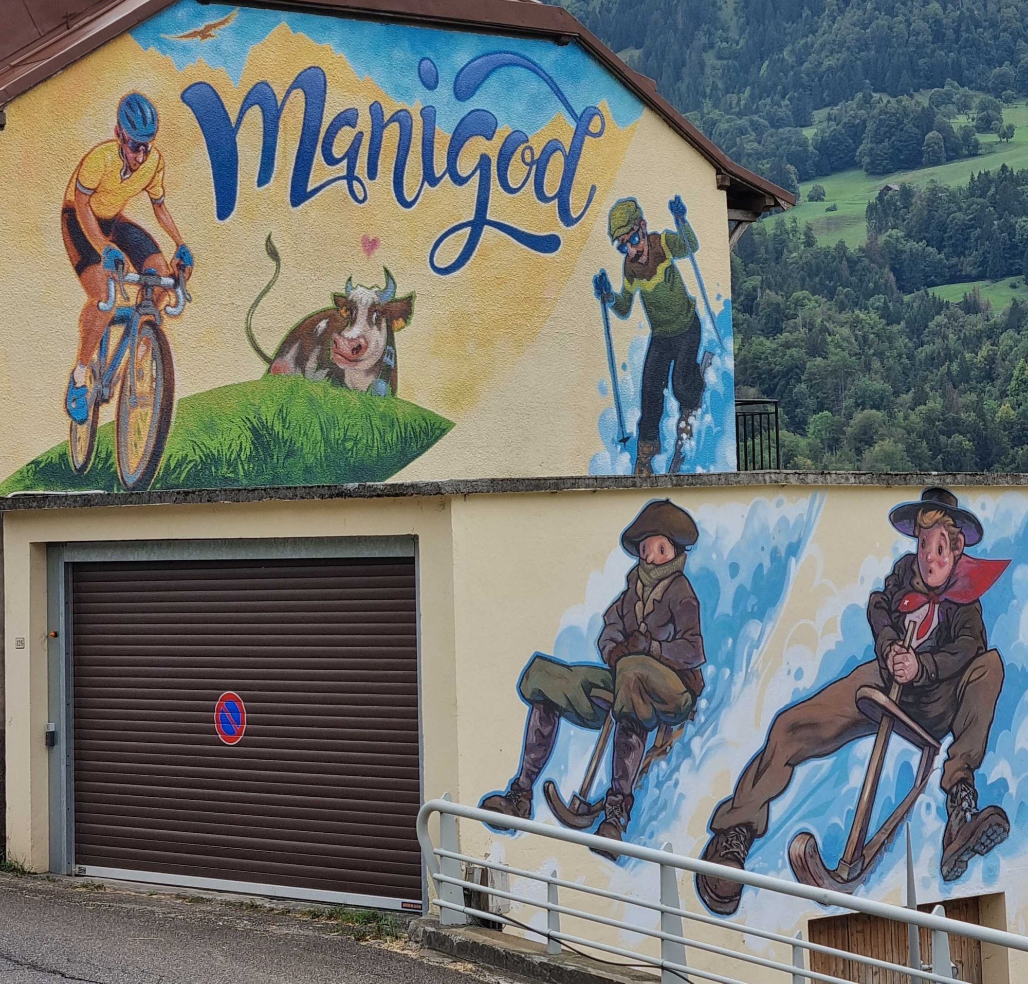 Fresque touristique de Manigod — Street art à Clermont-Ferrand