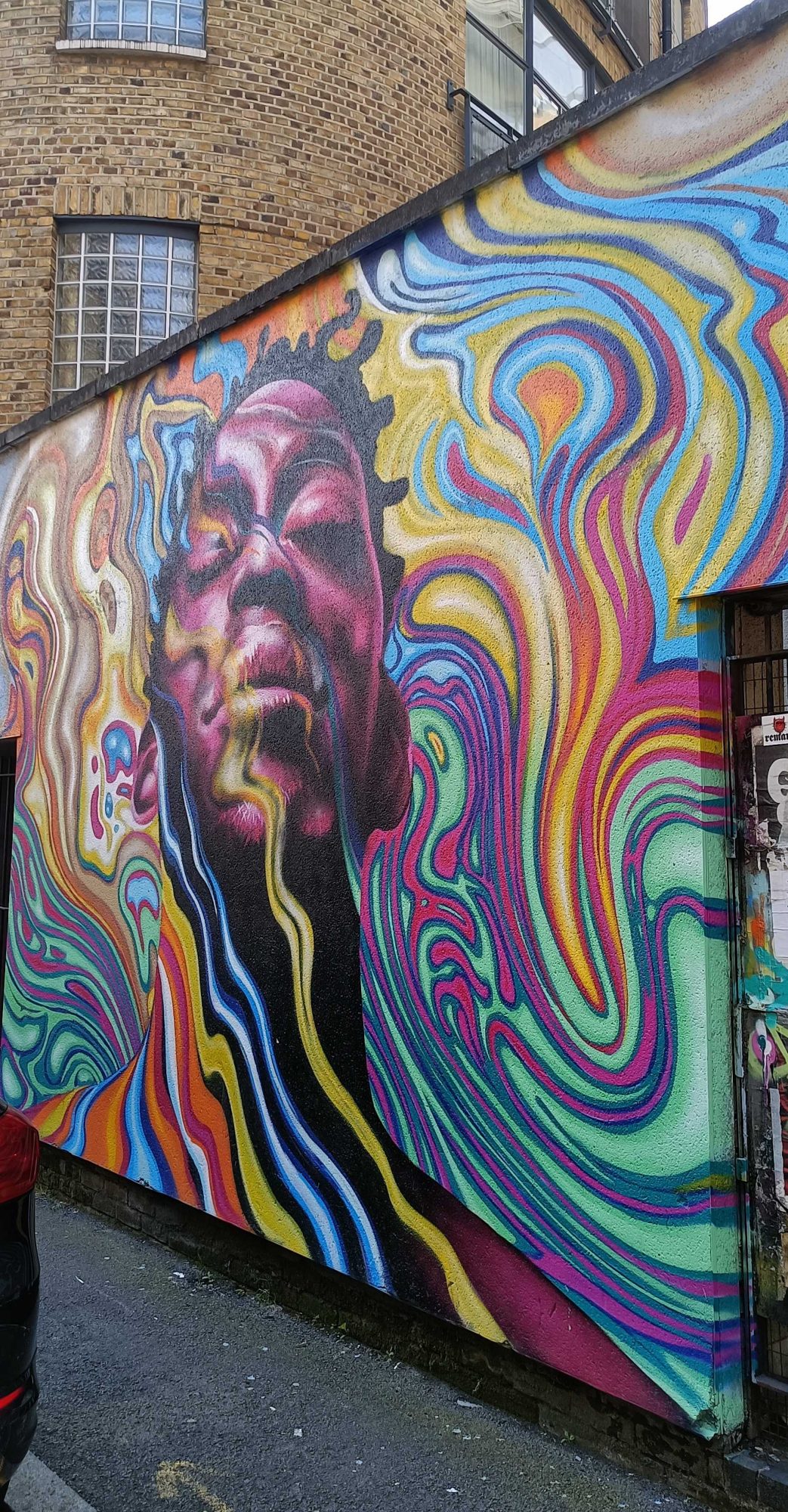 Visage psychédélique par Jim Vision — Street art de Jim Vision à London