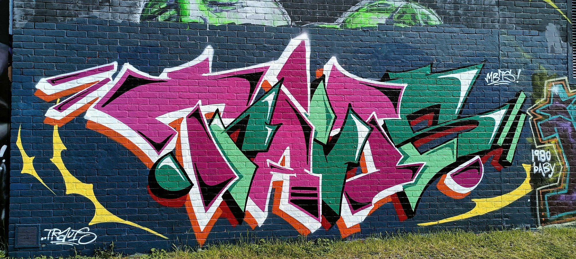 Magenta and Green Wild Style — Street art in London