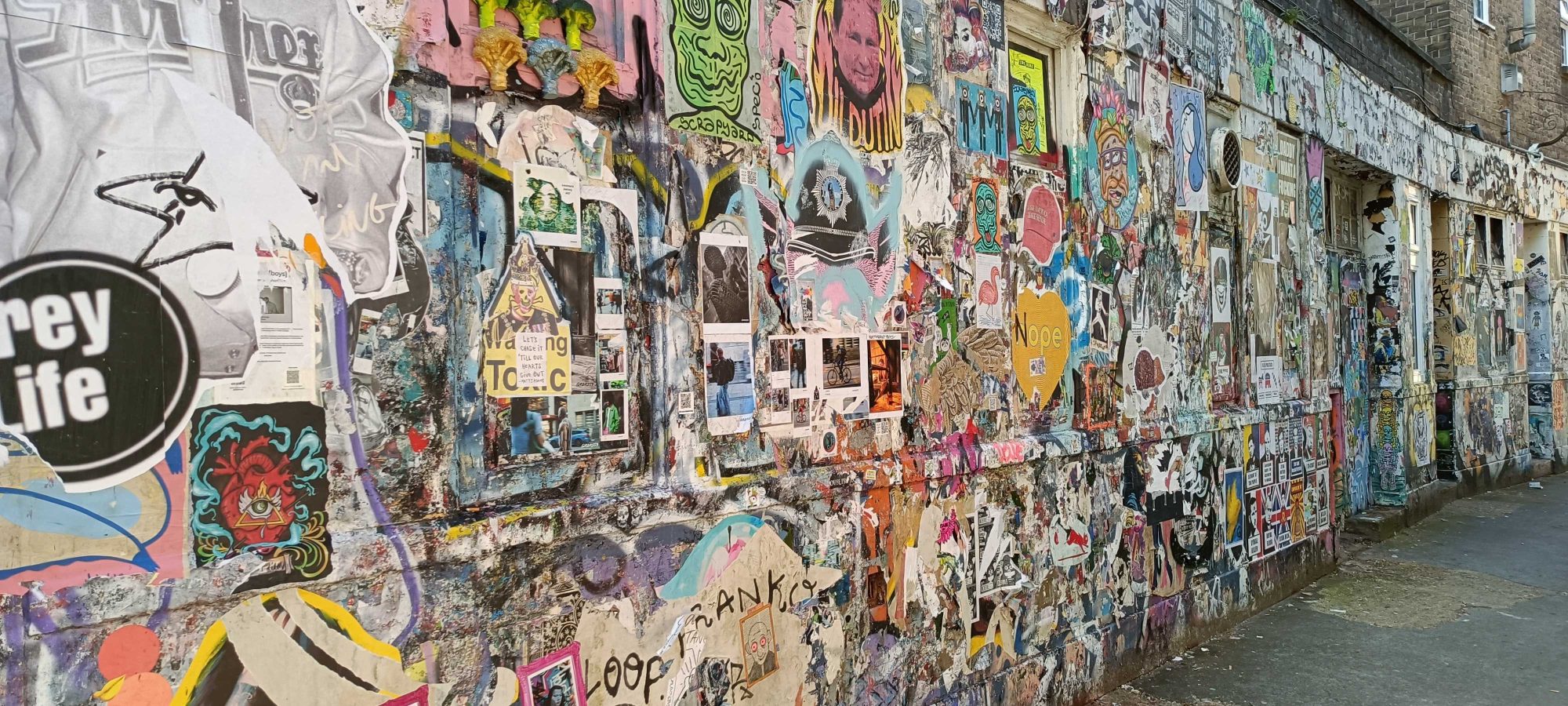 Varied Stickers Collage — Street art in London