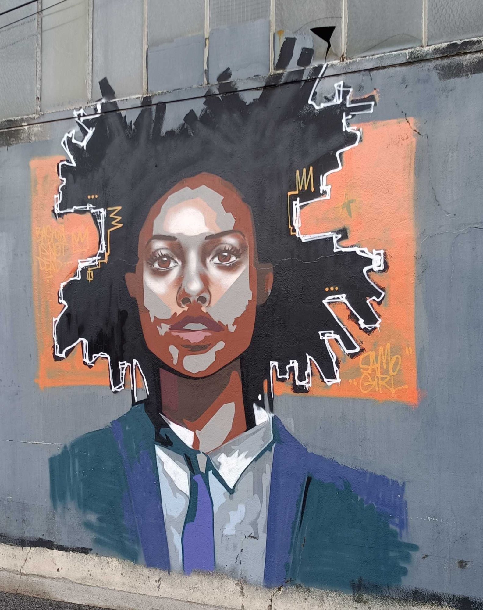 Portrait Samo Girl par Jef — Street art de Jef à Redon