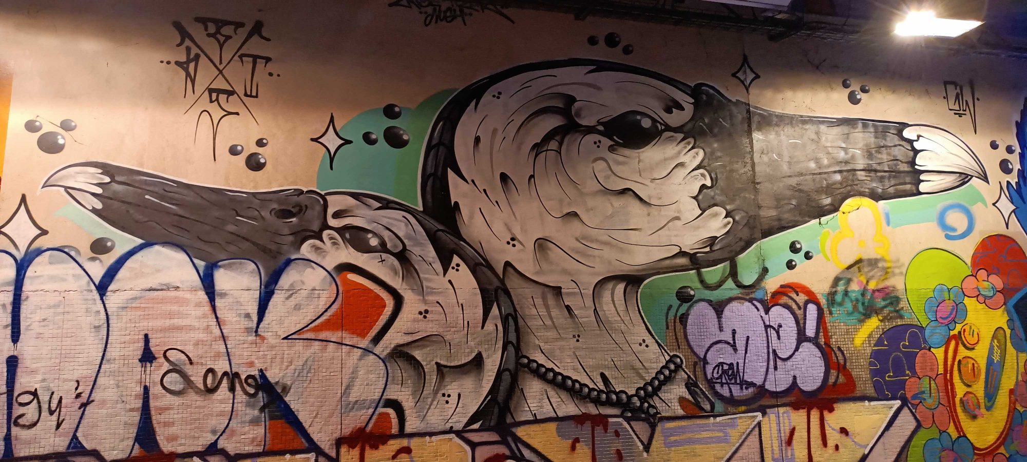 Crow Portrait in Street Art — Street art in Paris