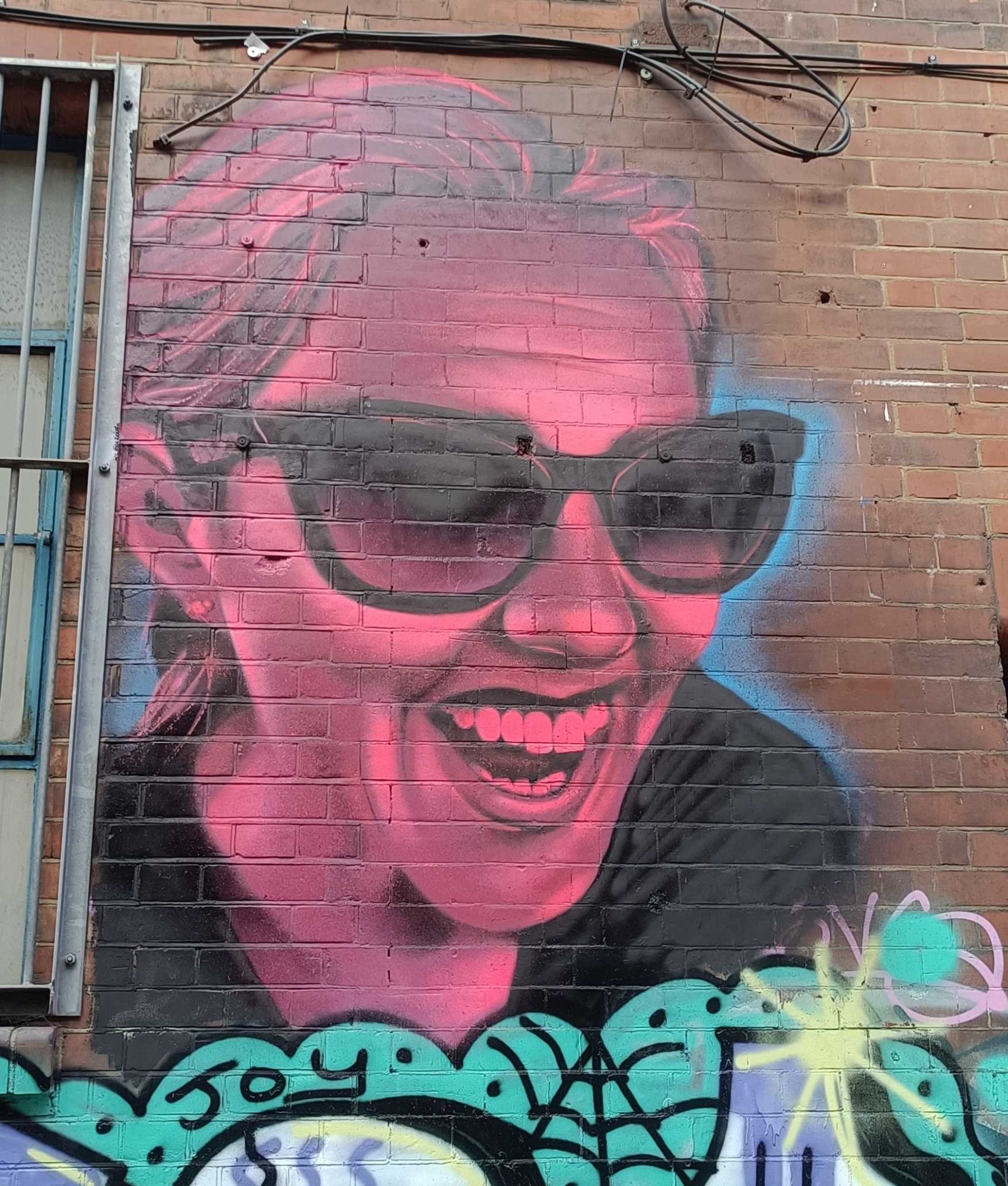 Pop-art Woman with Glasses — Street art by David Speed in London