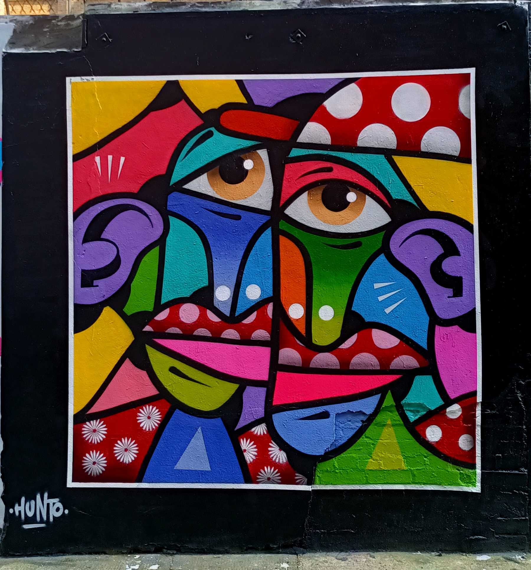 Cubist Face, by Hunto — Street art in London