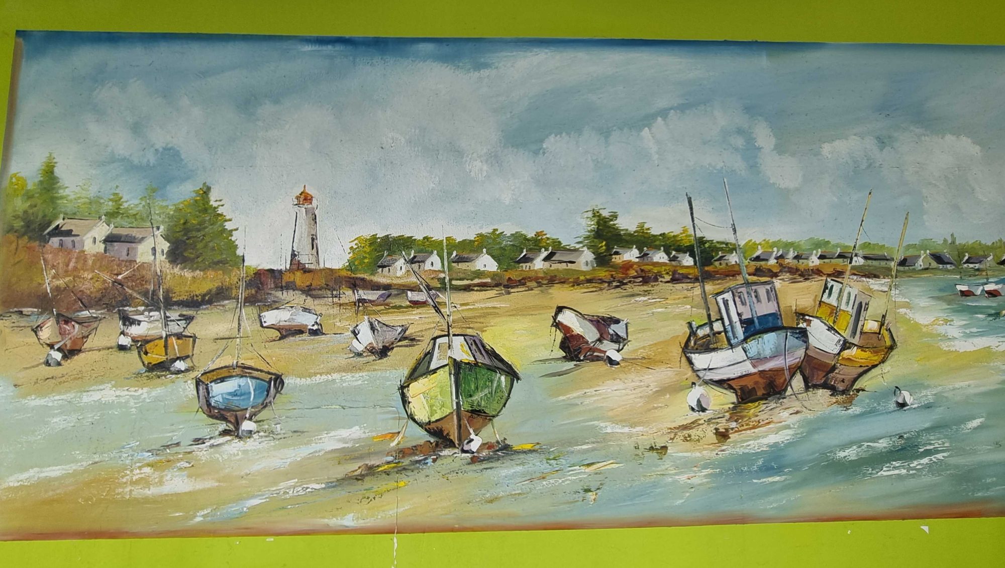 Port côtier aux voiles — Street art à Plougasnou