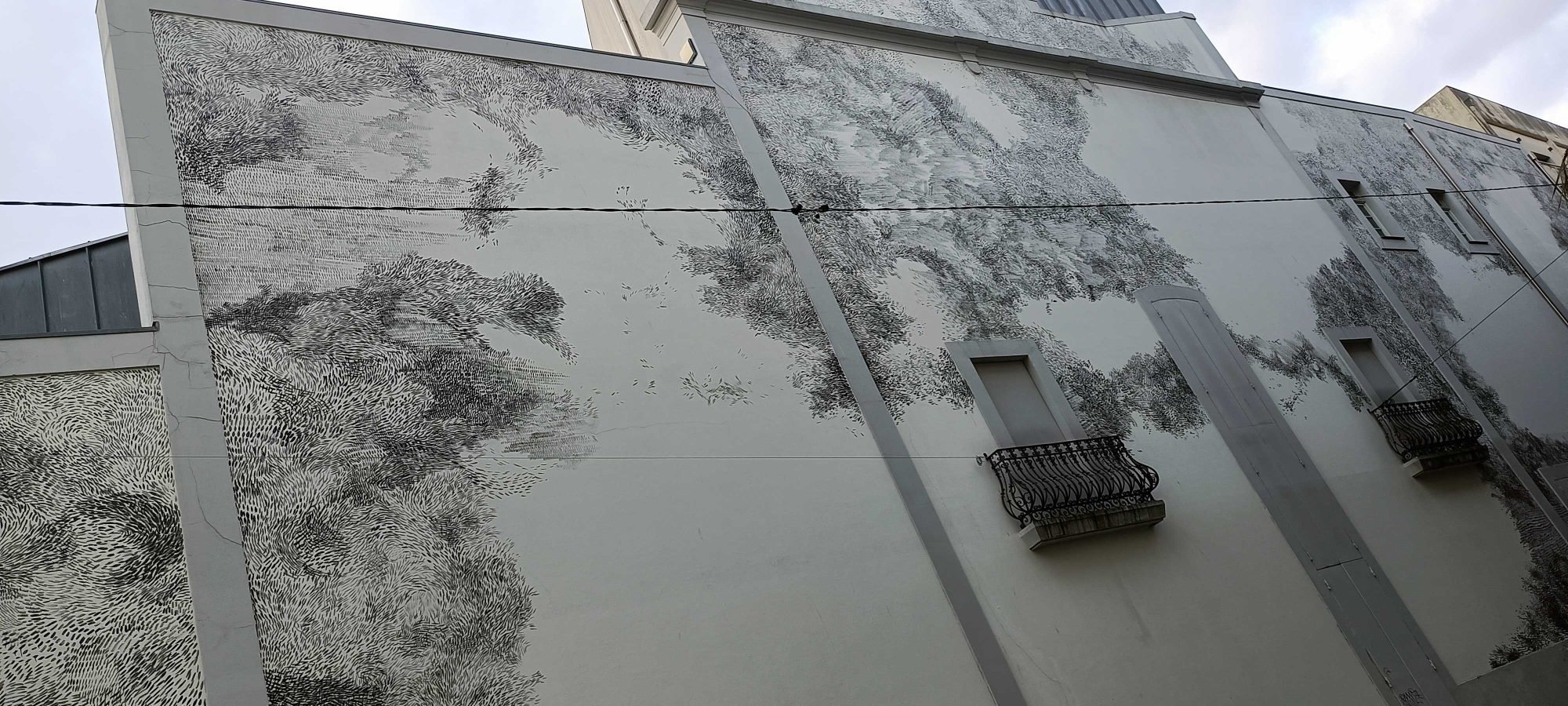 Forêt monumentale en encre — Street art à Porto
