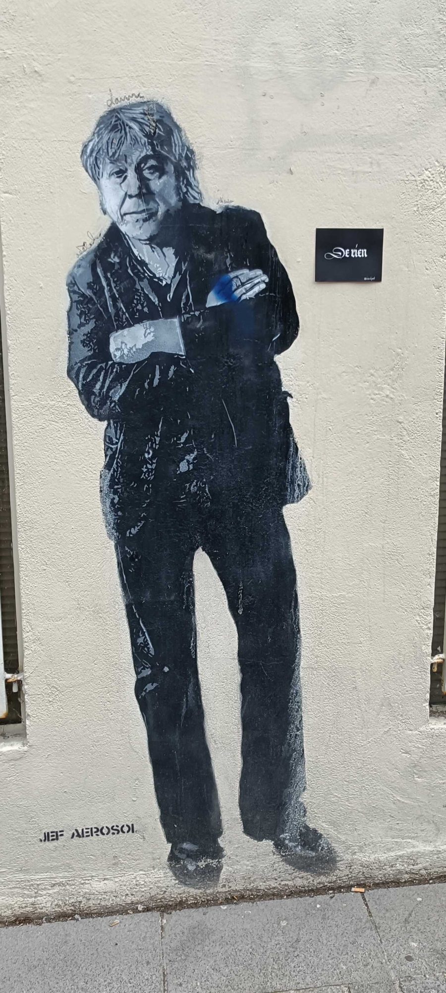 Portrait pleine figure par Jef Aérosol — Street art de Jef Aérosol à Paris