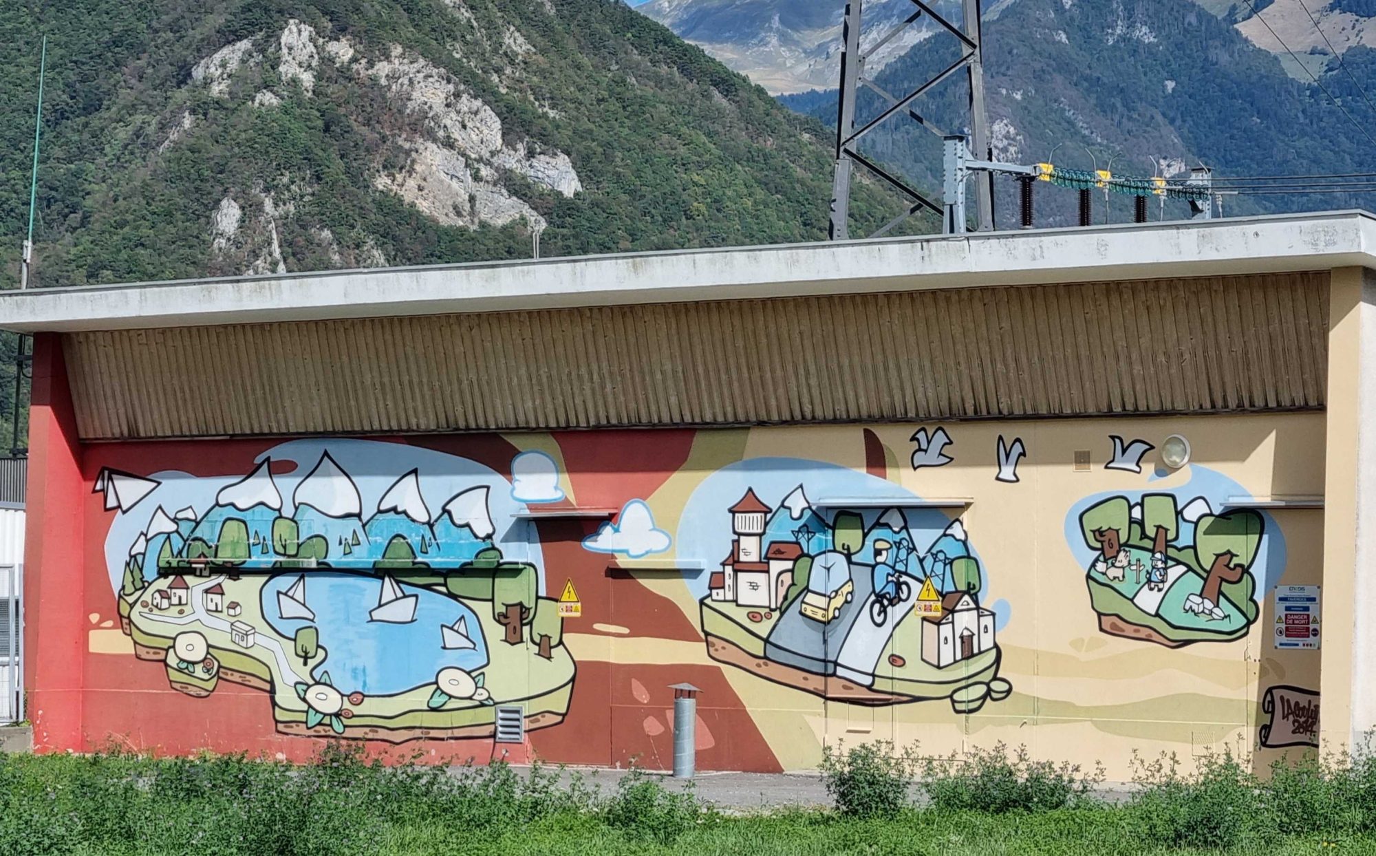 Carte illustrée du territoire de Faverges — Street art à Faverges