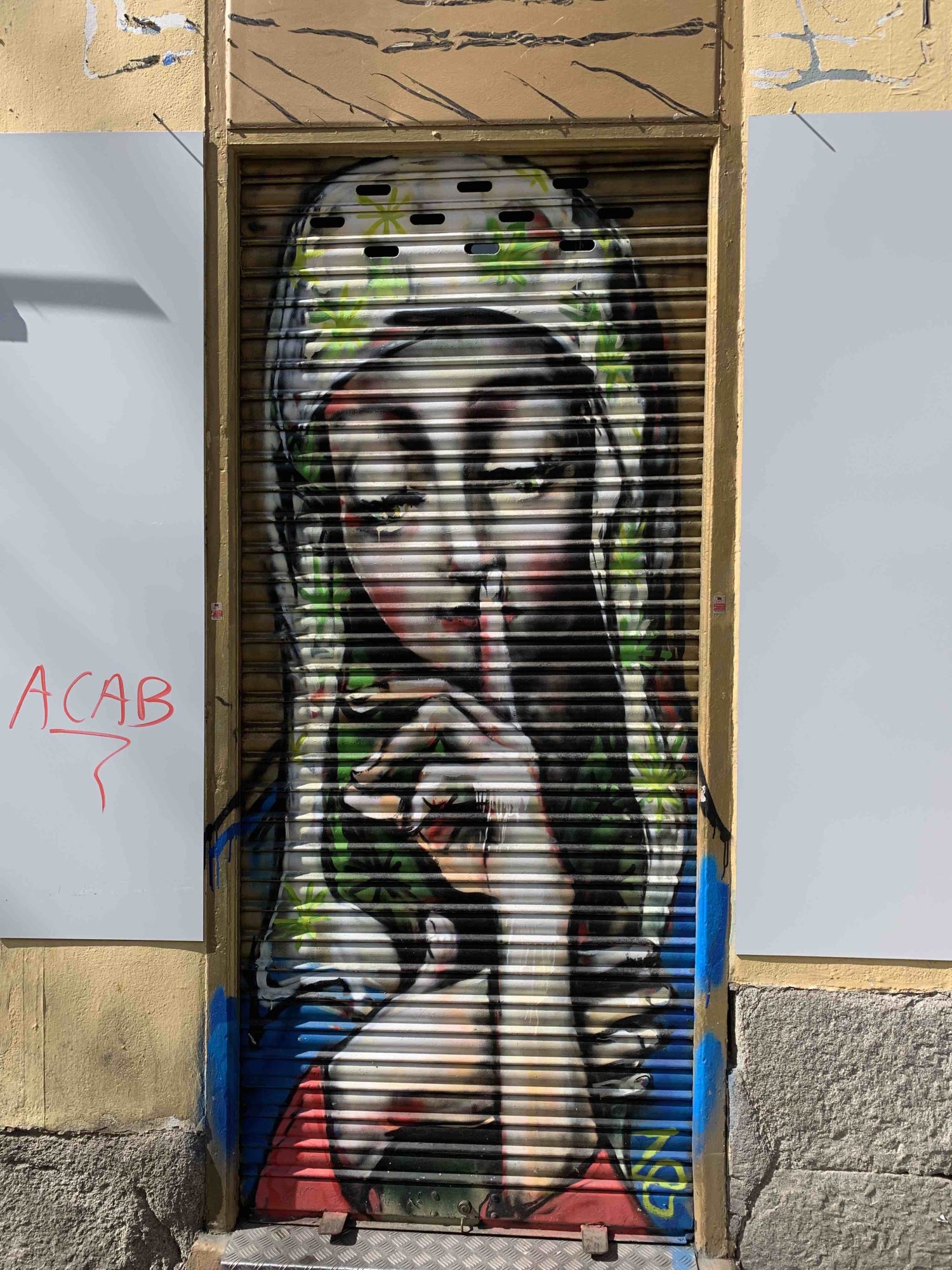 Madonna of Silence — Street art in Madrid