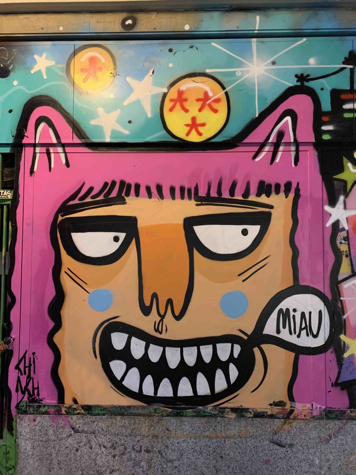 Grumpy Cat MIAU in Madrid — Street art in Madrid