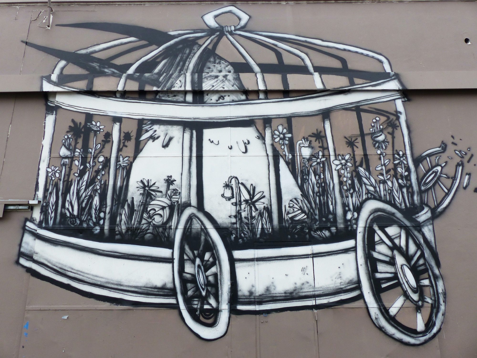 Carrosse-serre — Street art de Semor, Ador à Nantes